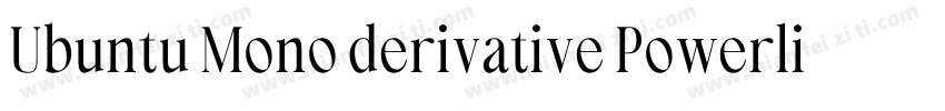 Ubuntu Mono derivative Powerline字体转换